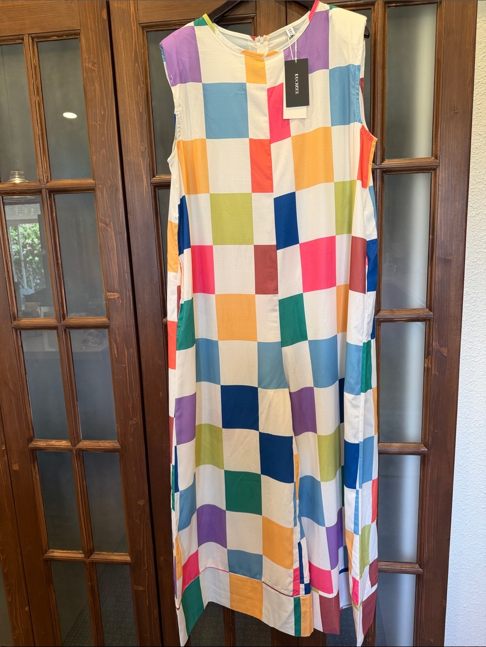 Multicolor Check Maxi Jumpsuit